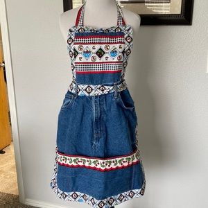 Carhartt denim homemade apron with pockets